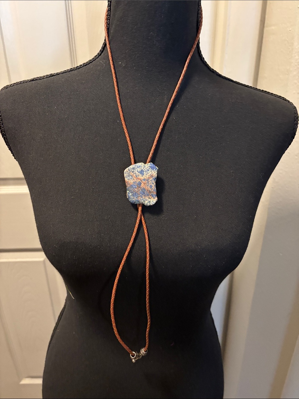Blue and Brown Stone Bolo Necklace - Women Jewelry